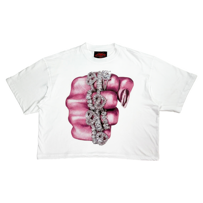 HAND PINK BOXY TEE