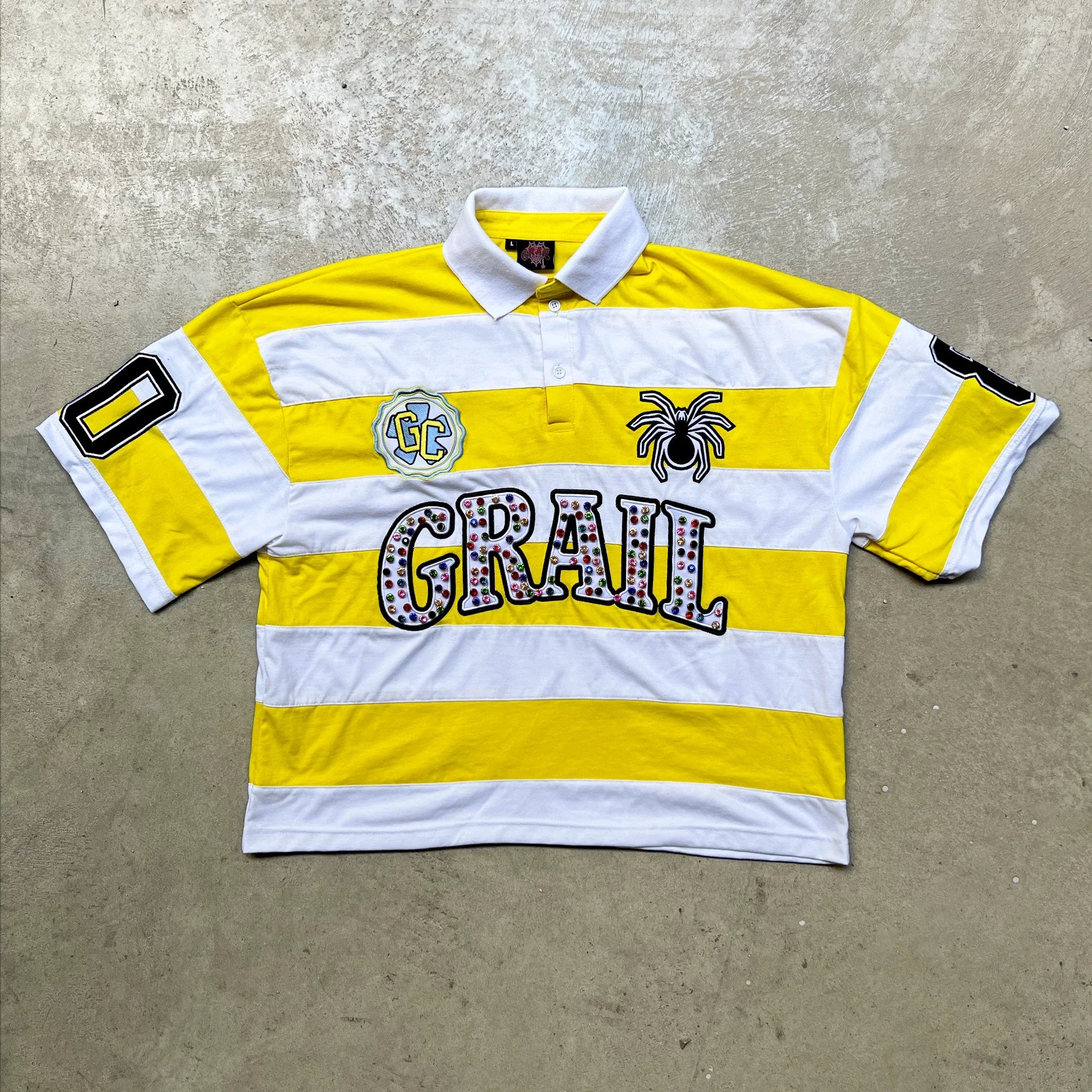 EMBROIDERY GEMS BOXY POLO ( YELLOW EDITION )
