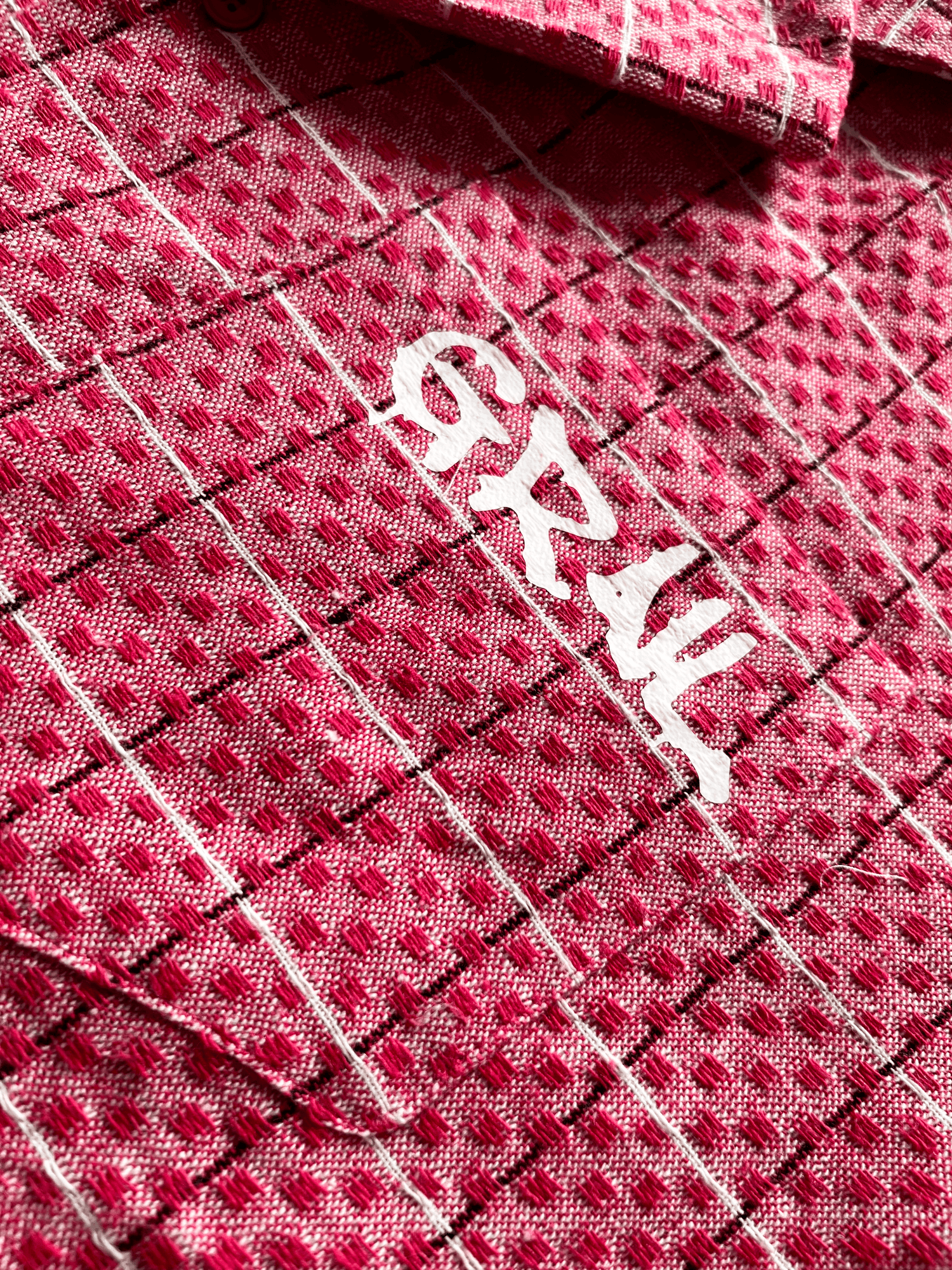 PINK CROPPED CHECKED SHIRT