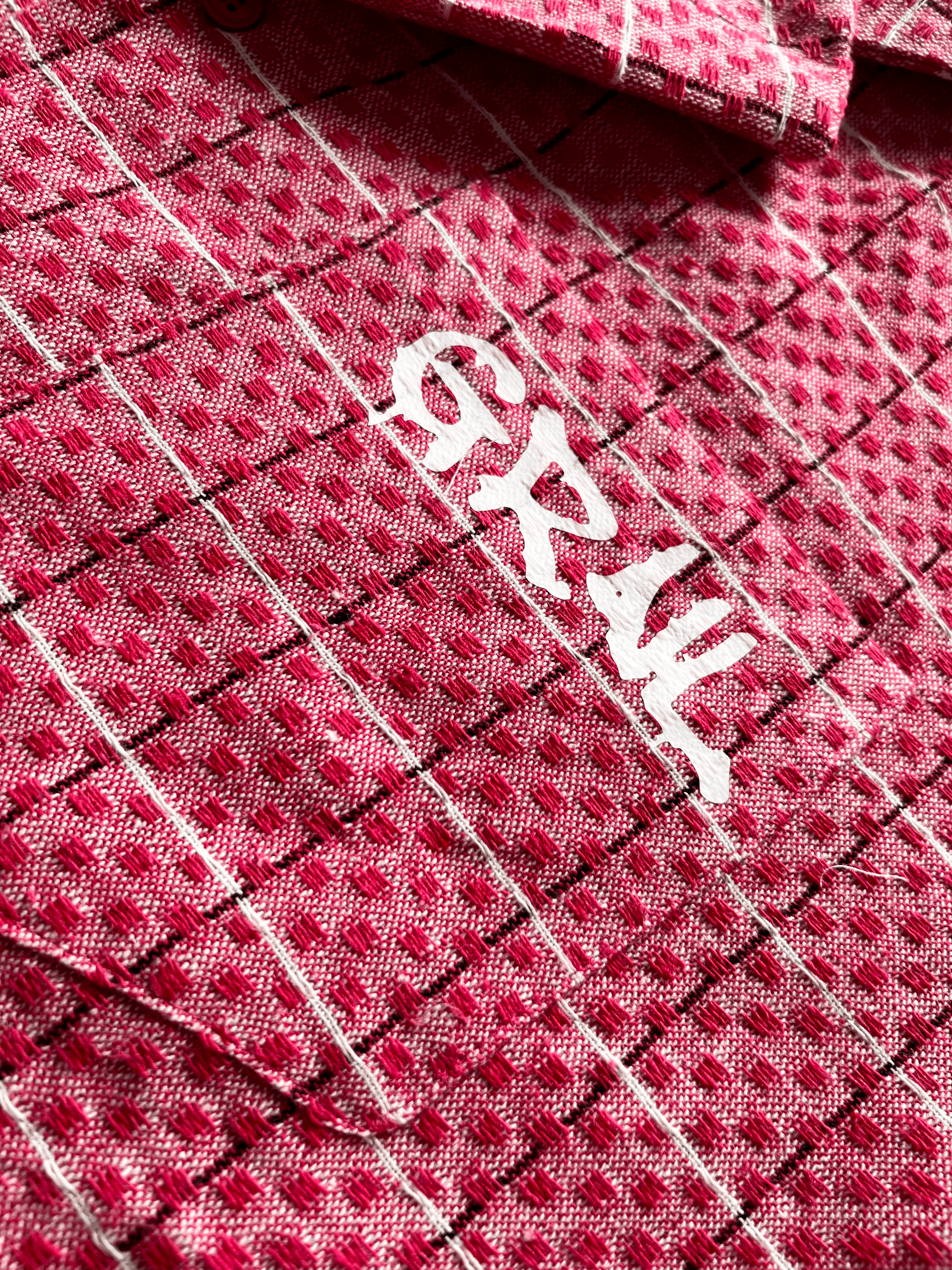 PINK CROPPED CHECKED SHIRT