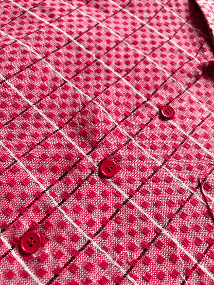 PINK CROPPED CHECKED SHIRT