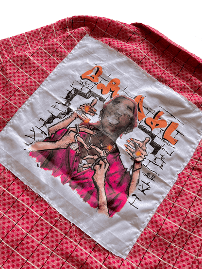 PINK CROPPED CHECKED SHIRT