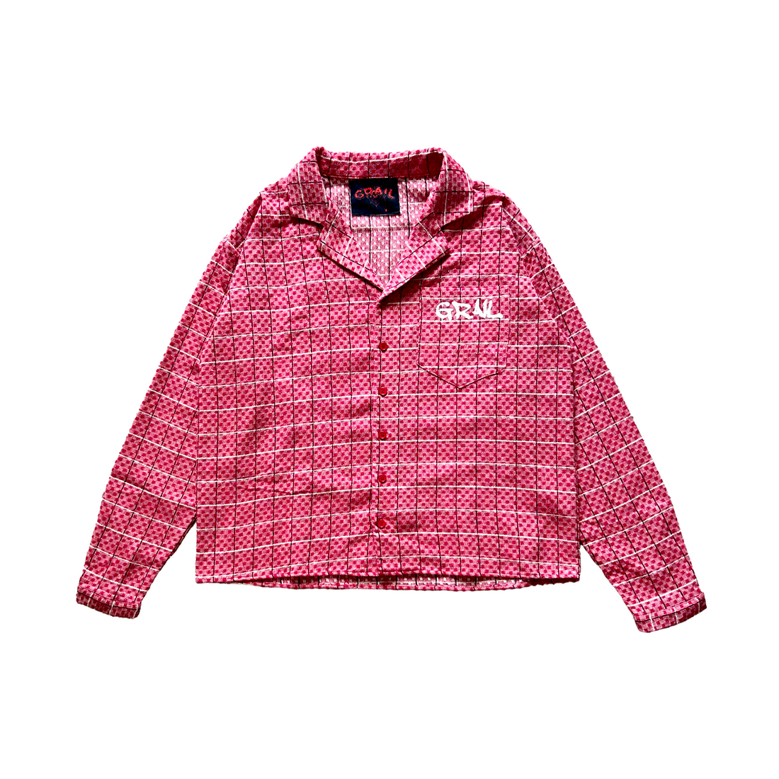 PINK CROPPED CHECKED SHIRT