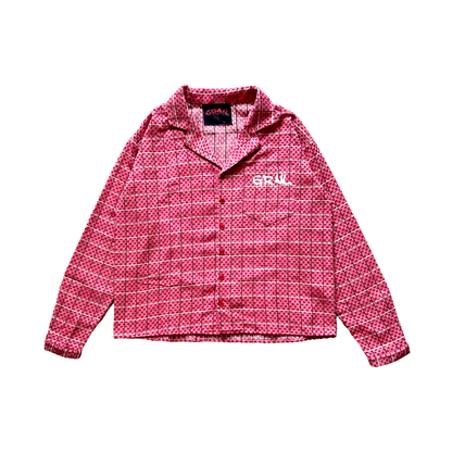 PINK CROPPED CHECKED SHIRT