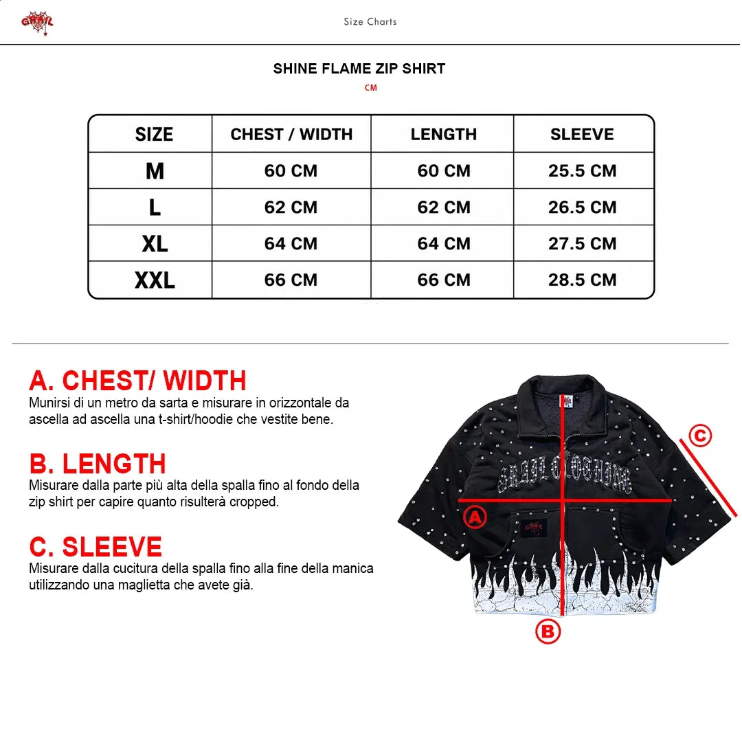 SHINE FLAME ZIP SHIRT ( GREY EDITION )