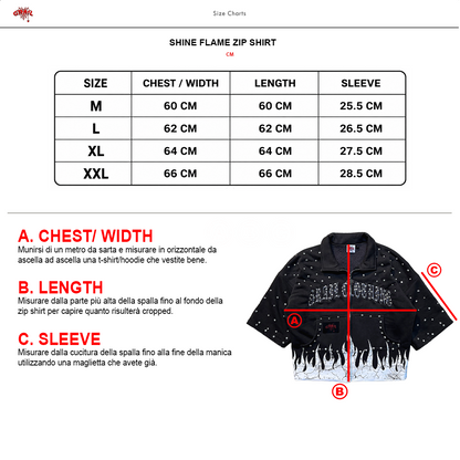 SHINE FLAME ZIP SHIRT ( GREY EDITION )